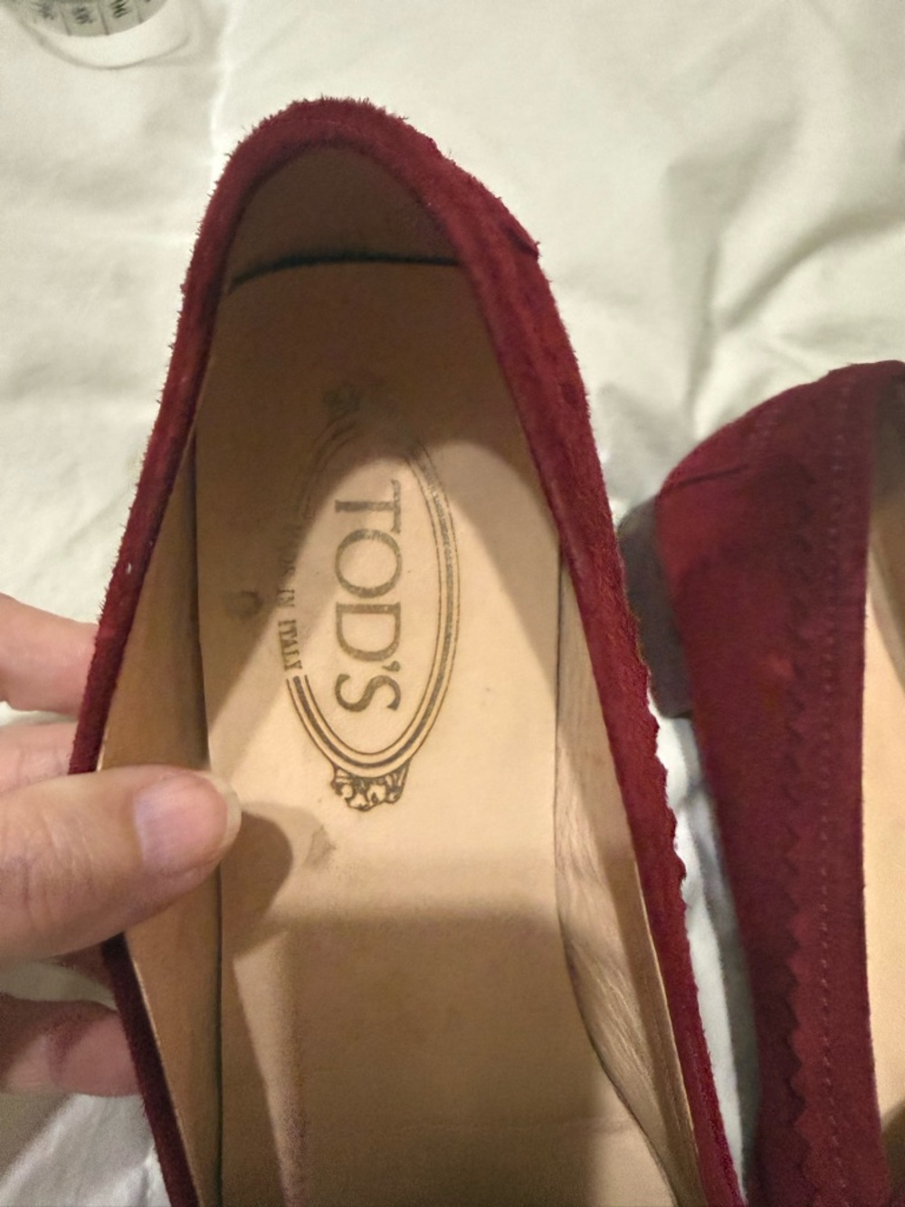 Tod's Burgundy Suede Studded Driving Loafers 10 40 - Picture 2 of 10